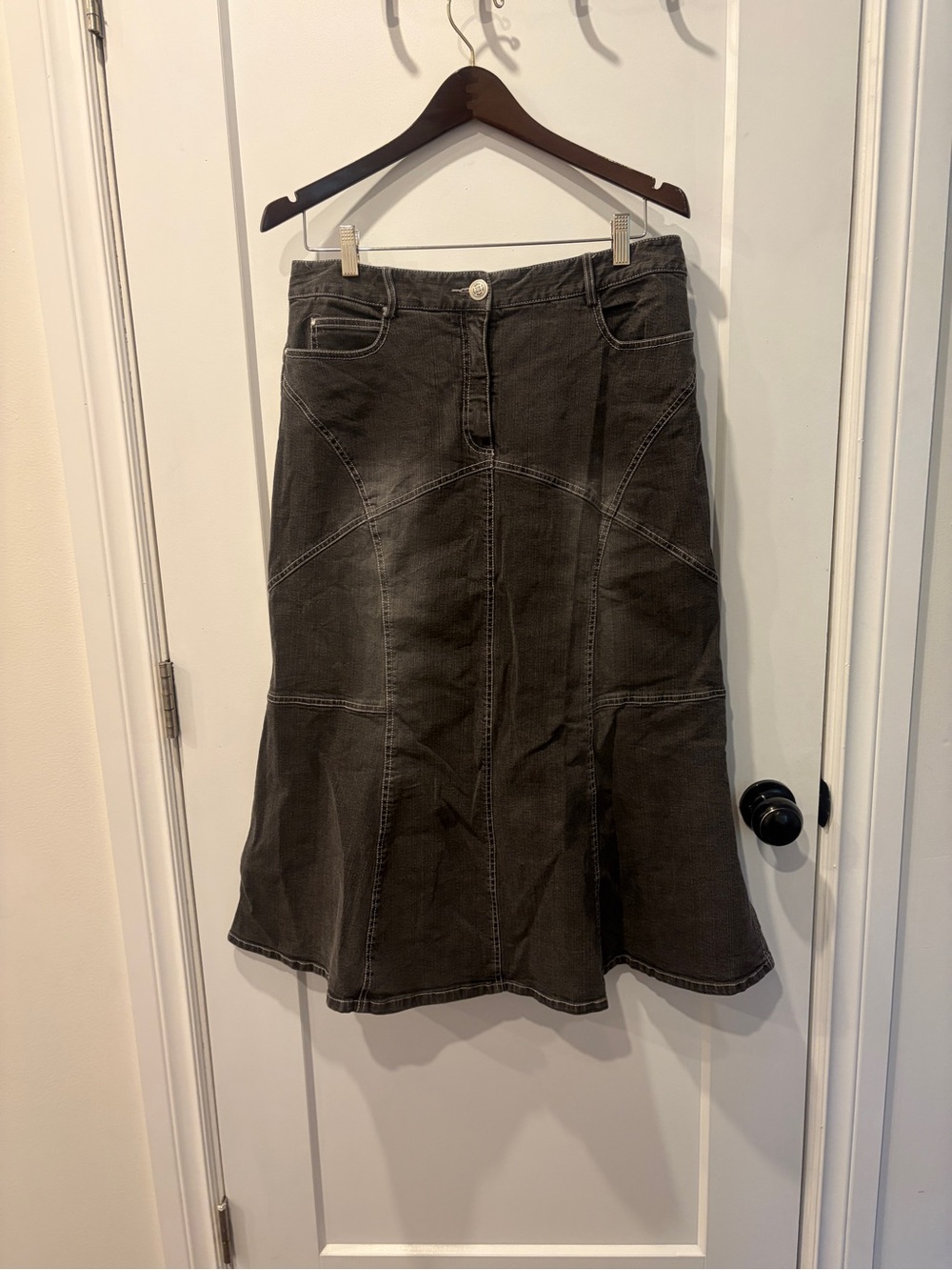 Y2K funky Black Denim Skirt - Picture 3 of 14